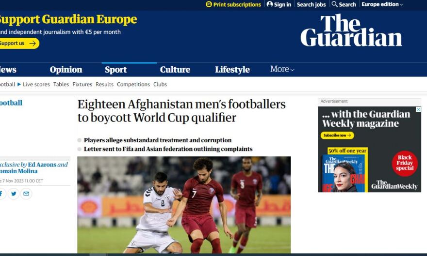 Προκριματικά Μουντιάλ: Απίστευτες καταγγελλίες των παικτών της Εθνικής Αφγανιστάν για την Ομοσπονδίας της χώρας