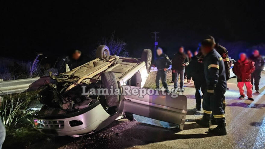 Λαμία: Σοβαρό τροχαίο με δύο τραυματίες στον περιφερειακό - Δείτε βίντεο