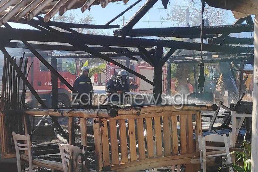 Μεγάλη φωτιά σε εστιατόριο στο Μαράθι Χανίων - Αναφορές για δύο τραυματίες με εγκαύματα