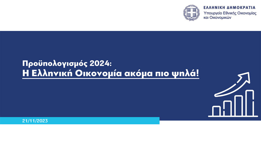 Προϋπολογισμός: Ανάπτυξη 2,4% και πρωτογενές πλεόνασμα 1,1% και καλύτεροι μισθοί το 2024