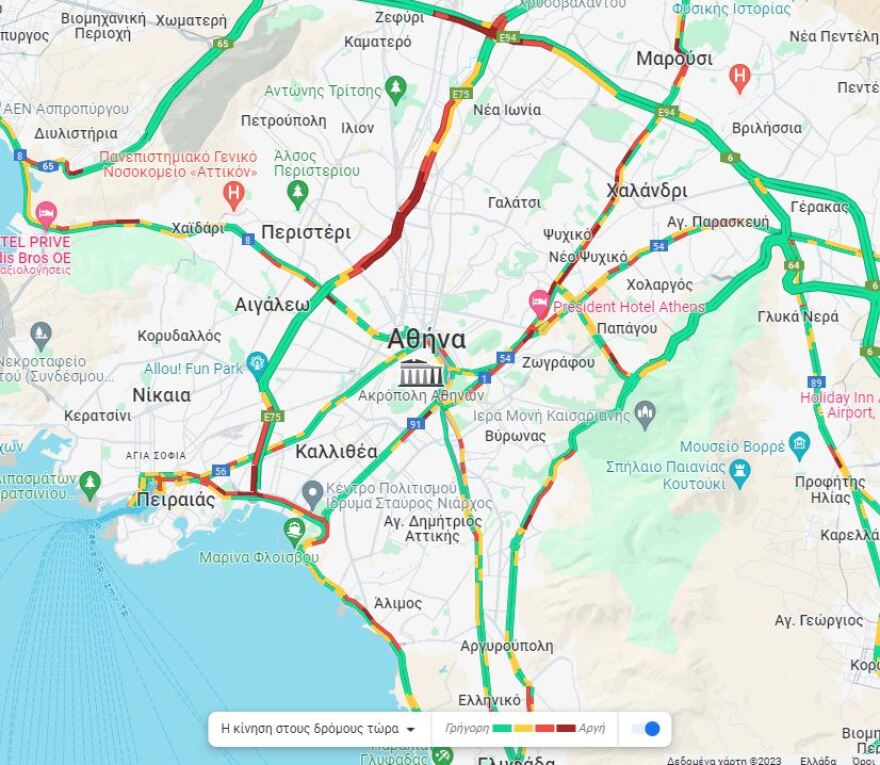 Κίνηση στους δρόμους: Πού έχει μποτιλιάρισμα τώρα στους δρόμους της Αθήνας 