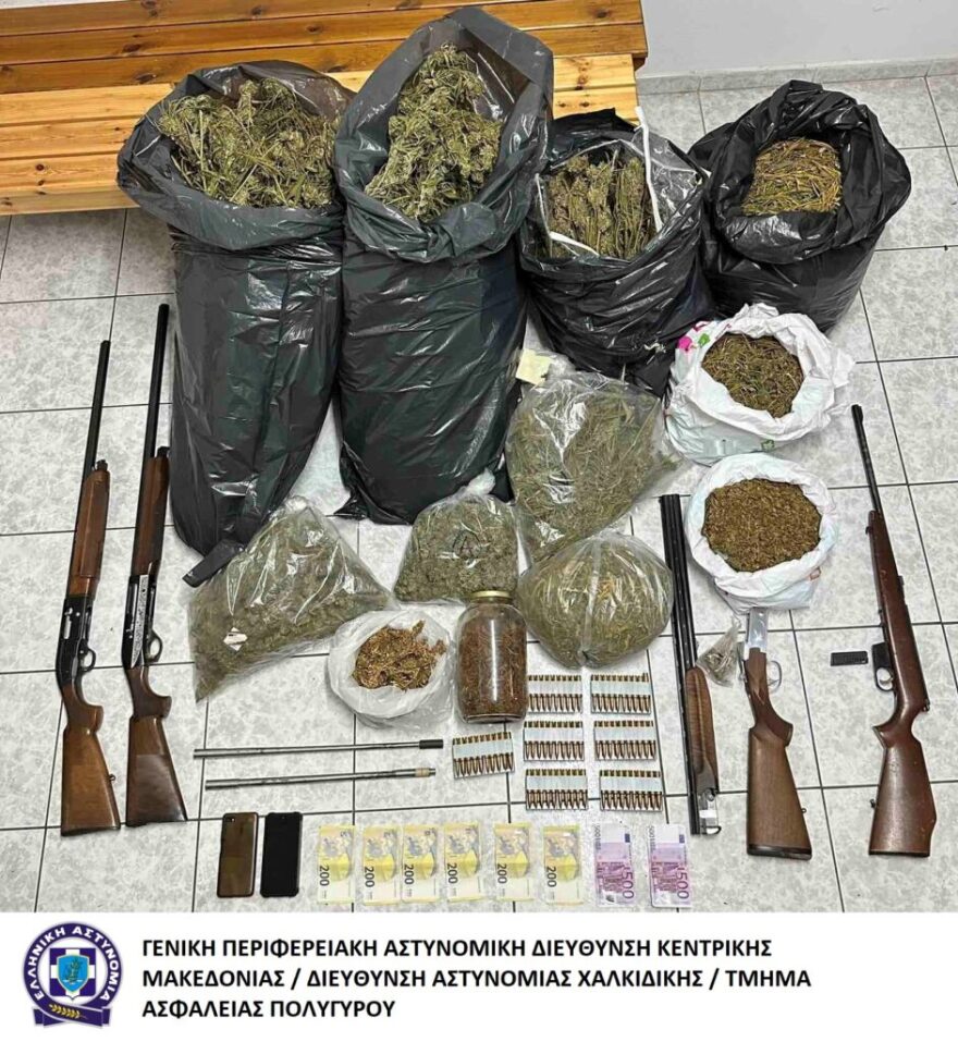 Χασισοκαλλιεργητές είχαν μεγάλες ποσότητες κάνναβης και όπλα
