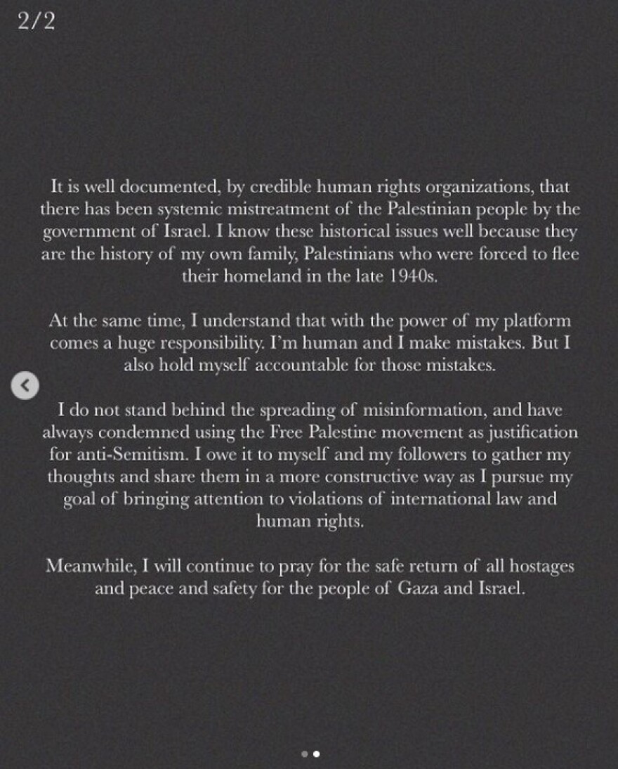 Τζίτζι Χαντίντ: Ζήτησε συγγνώμη για τη διάδοση ψευδών ισχυρισμών για το Ισραήλ και τα παιδιά