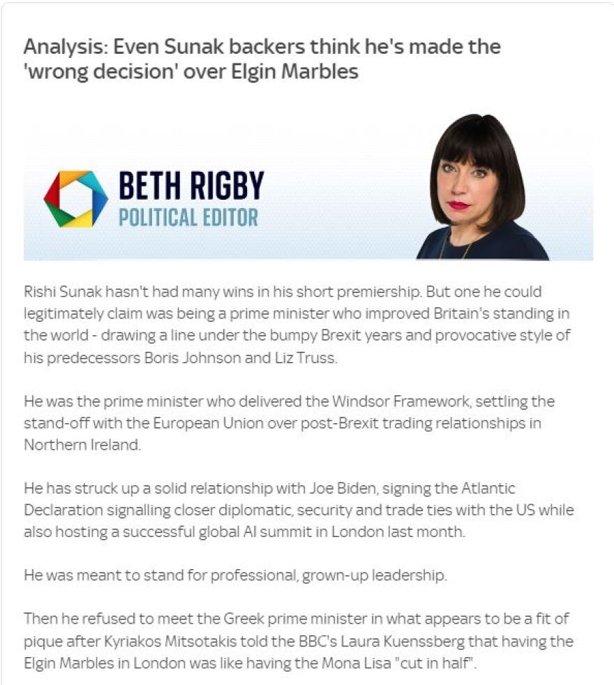 Ρίσι Σούνακ: Ακόμα και οι υποστηρικτές του φοβούνται ότι πήρε τη λάθος απόφαση, γράφει δημοσίευμα του Sky News