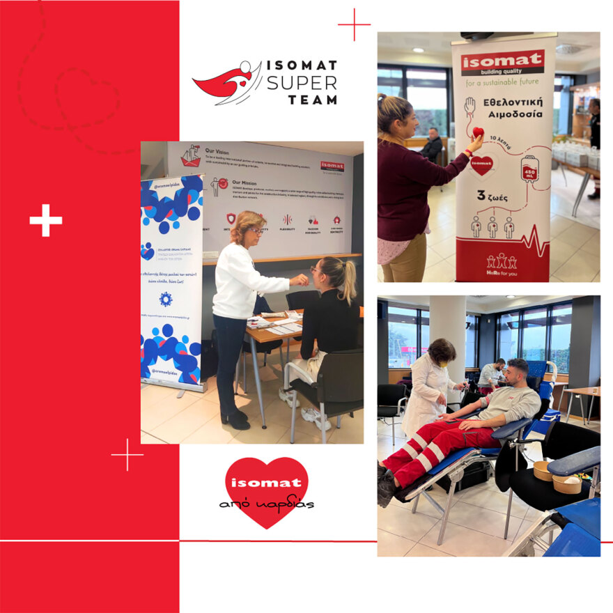 Giving Tuesday στην ISOMAT: Η 3η εθελοντική αιμοδοσία συγκέντρωσε 45 φιάλες αίματος