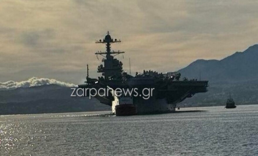 Έδεσε στην Σούδα το αεροπλανοφόρο των ΗΠΑ «Gerald Ford» – Δείτε φωτογραφίες