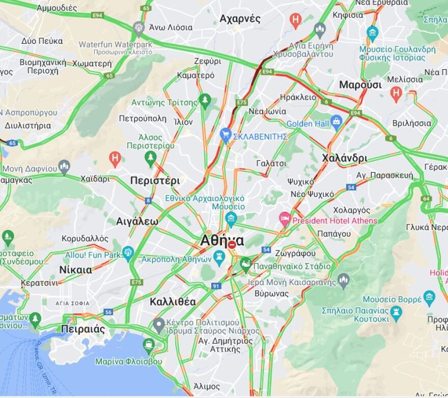 Κίνηση στους δρόμους: Μποτιλιάρισμα σε Κηφισό και Αττική Οδό - Δείτε live