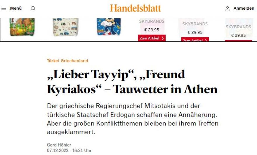 Διεθνή ΜΜΕ: Επίσκεψη ορόσημο του Ερντογάν - Ξεκινά μία νέα εποχή ανάμεσα σε ιστορικούς εχθρούς 