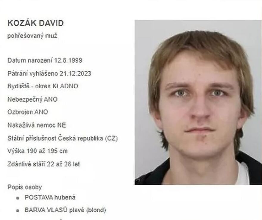 Πράγα: Ο 24χρονος δράστης βοηθήθηκε από την φίλη του - Δολοφόνησε τον πατέρα του πριν σκοτώσει άλλους 15