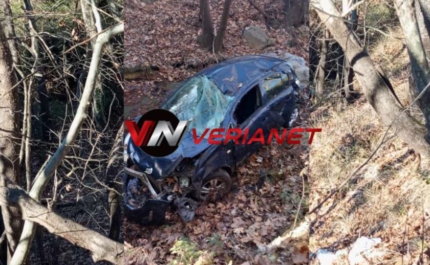 Βέροια: IX έπεσε σε γκρεμό - Νεκρή η συνοδηγός, τραυματίας η οδηγός (φωτογραφίες)