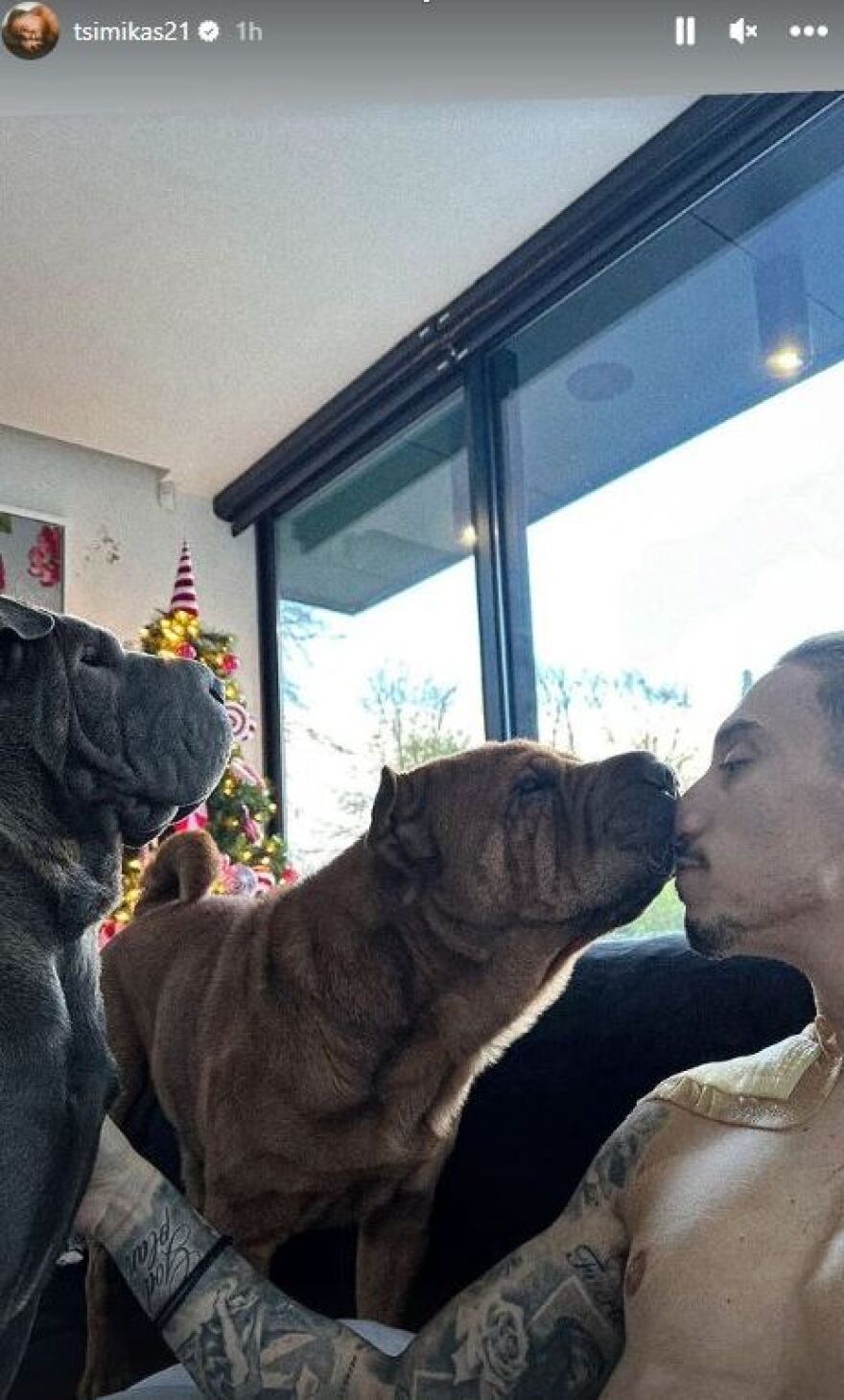 Κώστας Τσιμίκας: Η φωτογραφία του με τον επίδεσμο στο δεξί ώμο 