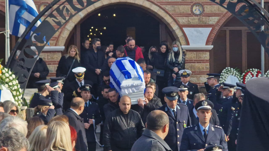 Θεσσαλονίκη: Τελευταίο «αντίο» στον 32χρονο αστυνομικό που δολοφονήθηκε από τον Νορβηγό
