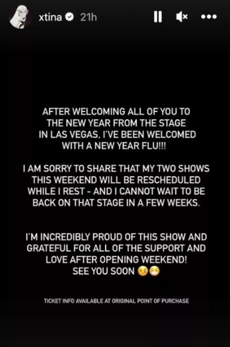 Κριστίνα Αγκιλέρα: Αναβάλλει δύο από τις εμφανίσεις της στο Λας Βέγκας