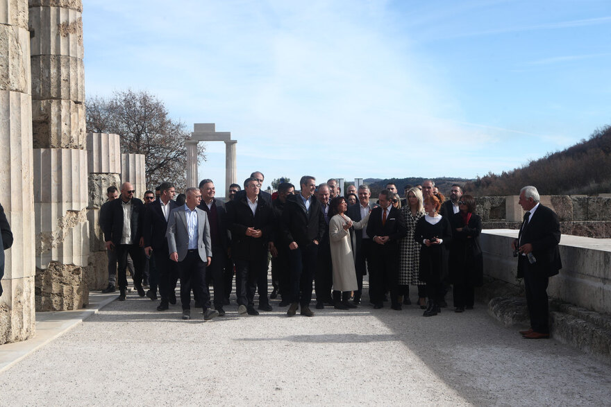 Αιγές - Μητσοτάκης:  Παγκόσμιας σημασίας η αναστήλωση του ανακτόρου στις Αιγές - Δείτε φωτογραφίες