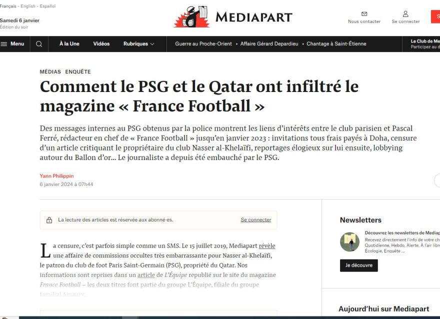 Παρί Σεν Ζερμέν: Υπό δικαστική έρευνα για πιθανό «στήσιμο» της 7ης Χρυσής Μπάλας του Λιονέλ Μέσι