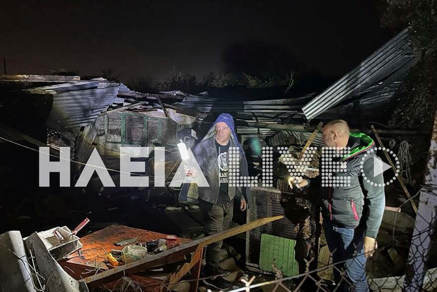 Κακοκαιρία: Ανεμοστρόβιλος αναποδογύρισε φορτηγό στον Πύργο - Ζημιές σε σπίτια και επιχειρήσεις