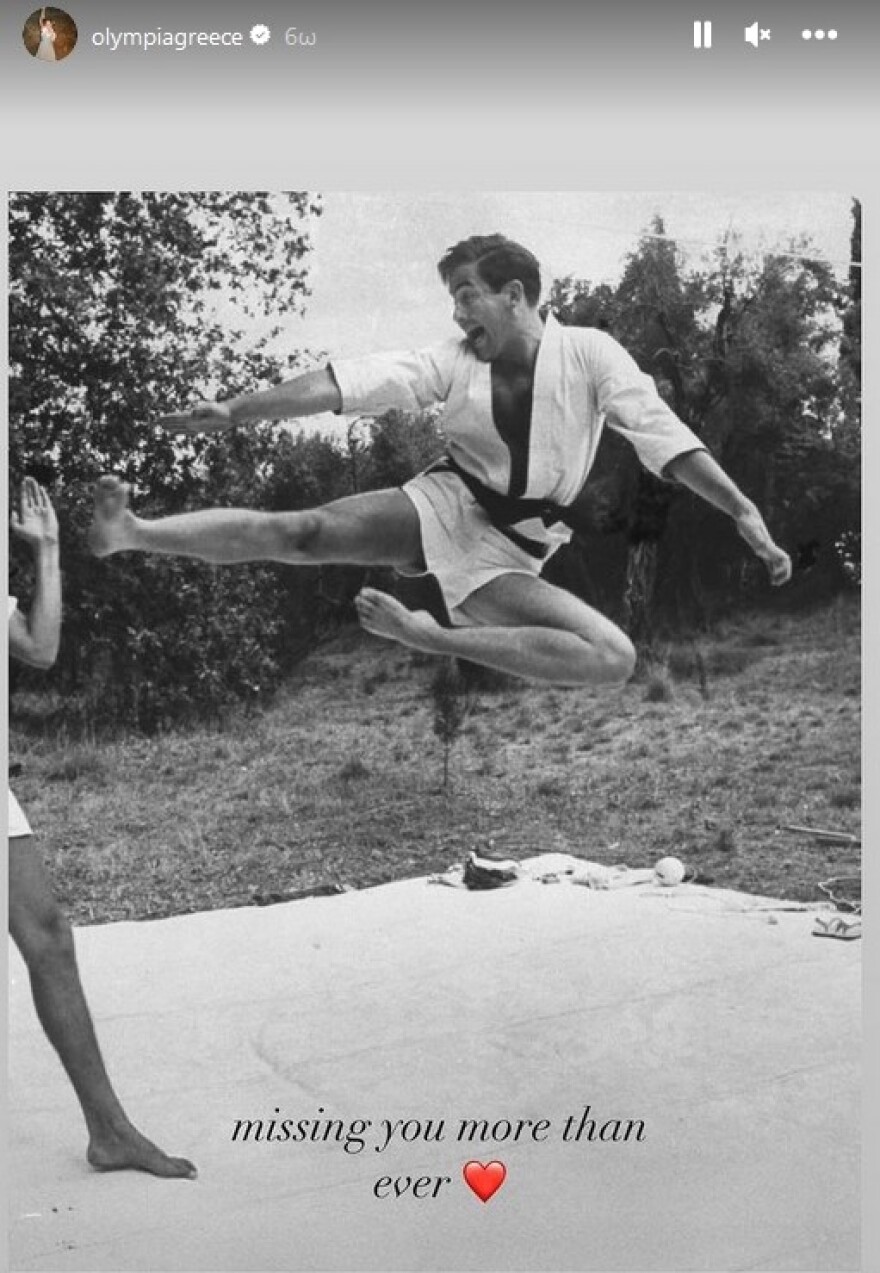 Τέως βασιλιάς Κωνσταντίνος: Η ανάρτηση της Μαρίας Ολυμπίας - Τον δείχνει καρατέκα στα 60's και γράφει «μου λείπεις»