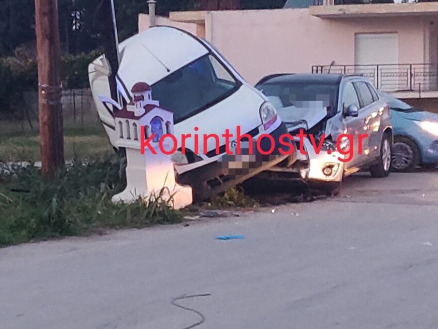 Κόρινθος: Σφοδρή σύγκρουση δύο οχημάτων, το ένα καβάλησε το άλλο - Βίντεο και φωτογραφίες