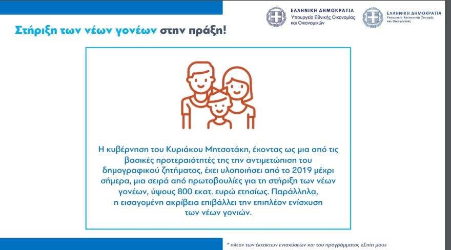 Επίδομα γέννησης: Αυξάνεται από 2.000 στα 2.400 ευρώ 