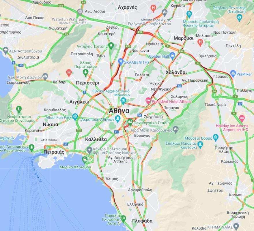 Κίνηση στους δρόμους: Χάος και σήμερα στους δρόμους - Μπλοκαρισμένος ο Κηφισός, προβλήματα στην Αττική Οδό