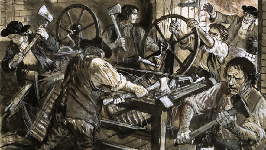 Λουδίτες, oι εργάτες που κατέστρεφαν μηχανήματα για να σταματήσουν την βιομηχανική επανάσταση 