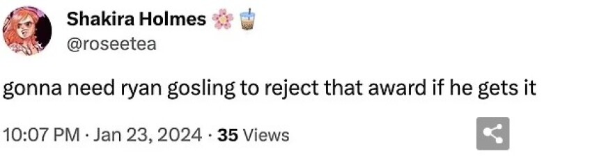 «Μπάρμπι»: Οι φαν ζητούν από τον Ράιαν Γκόσλινγκ να μποϊκοτάρει τα Όσκαρ - Εκείνος δηλώνει περήφανος για την υποψηφιότητά του