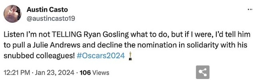 «Μπάρμπι»: Οι φαν ζητούν από τον Ράιαν Γκόσλινγκ να μποϊκοτάρει τα Όσκαρ - Εκείνος δηλώνει περήφανος για την υποψηφιότητά του