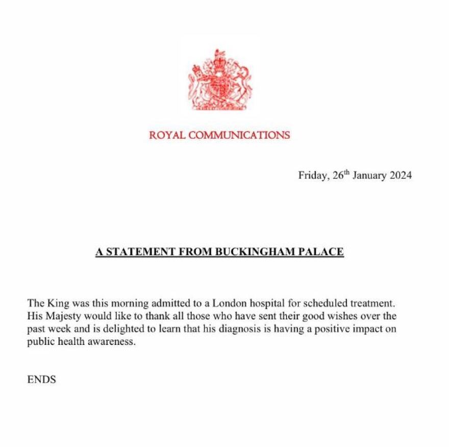 Στο νοσοκομείο ο βασιλιάς Κάρολος για να χειρουργηθεί - Επισκέφθηκε και την Κέιτ