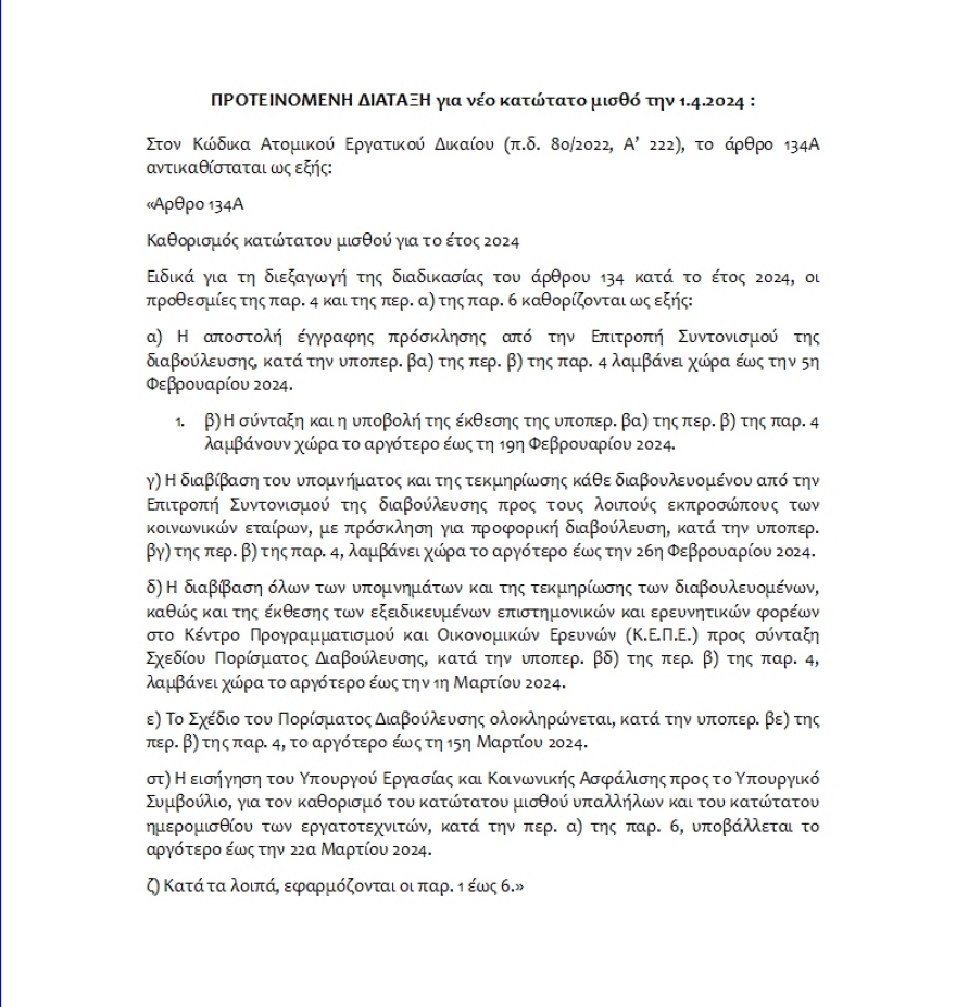Κατώτατος μισθός: Κατατίθεται η τροπολογία – Στις 22 Μαρτίου η εισήγηση της υπουργού Εργασίας
