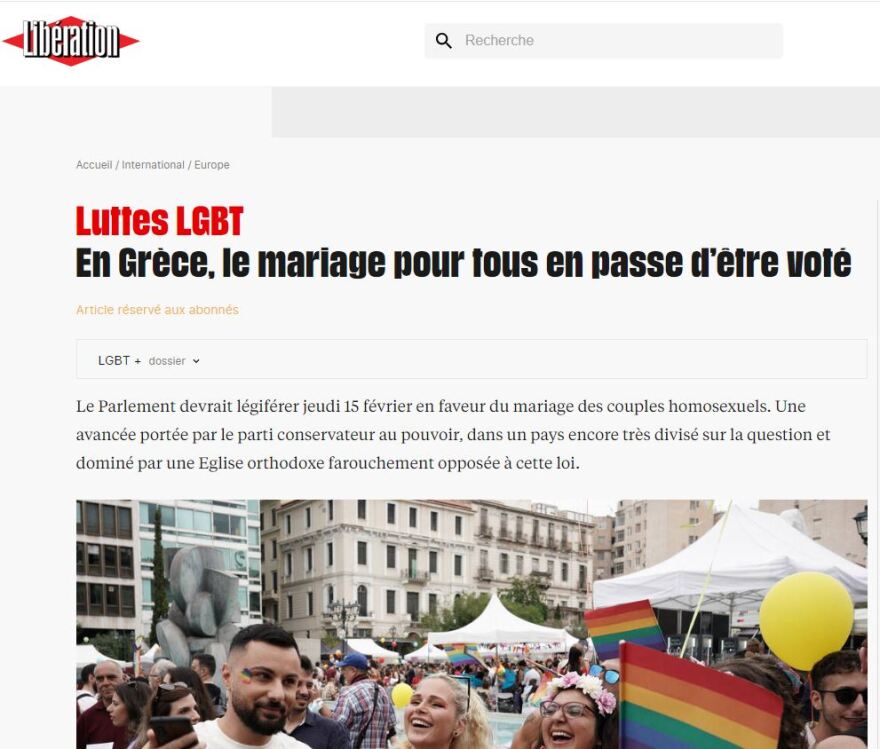 Διεθνή ΜΜΕ για το νομοσχέδιο για τα ομόφυλα: Δύναμη αλλαγής ο Μητσοτάκης, συγκέντρωσε υποστήριξη από όλο το πολιτικό φάσμα