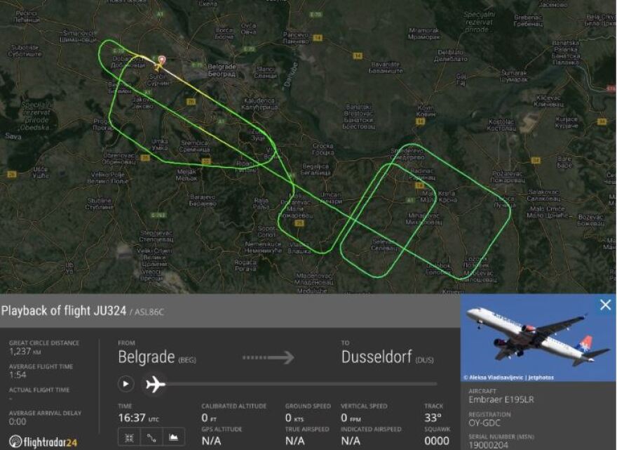 Βελιγράδι: Αεροσκάφος ελληνικής εταιρείας έπεσε πάνω σε εξοπλισμό διαδρόμου - Σώοι όλοι οι επιβάτες