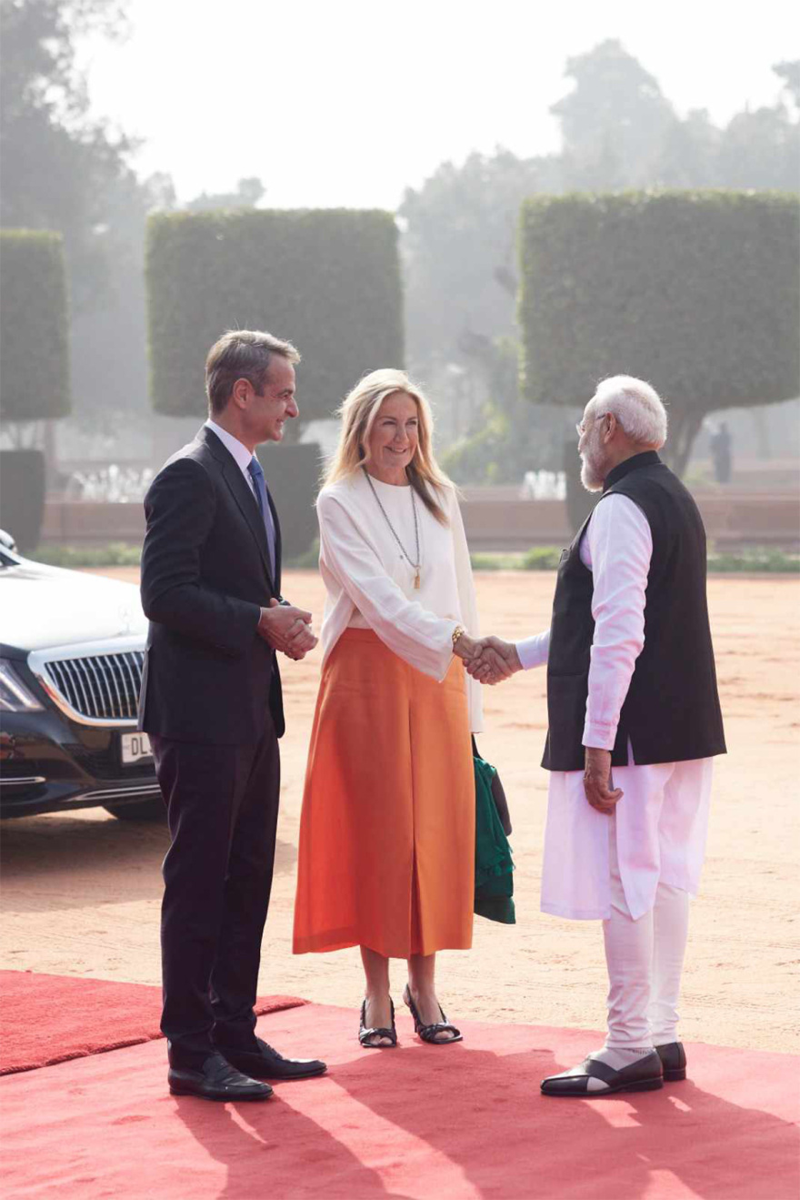 Κυριάκος Μητσοτάκης: Η επίσημη υποδοχή στο Νέο Δελχί - Δείτε φωτογραφίες και βίντεο 