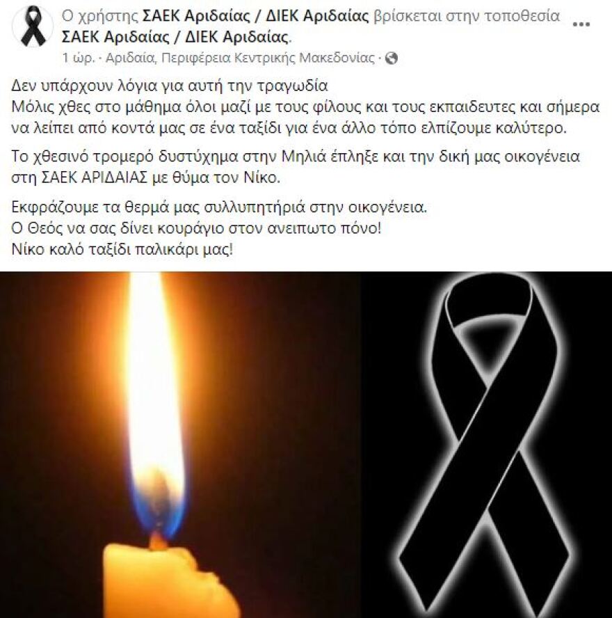 Αριδαία: Θρήνος σε δύο χωριά από το τροχαίο με θύματα έναν 19χρονο και έναν 21χρονο - Δείτε φωτογραφίες