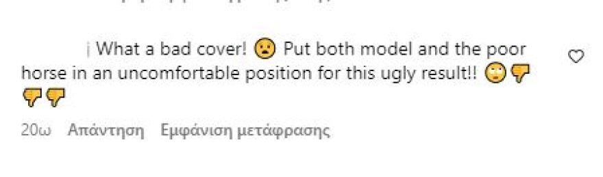 Μπέλα Χαντίντ: Οργή με το μοντέλο που πατάει πάνω σε άλογο για φωτογράφηση - Το βασανίζεις, της γράφουν