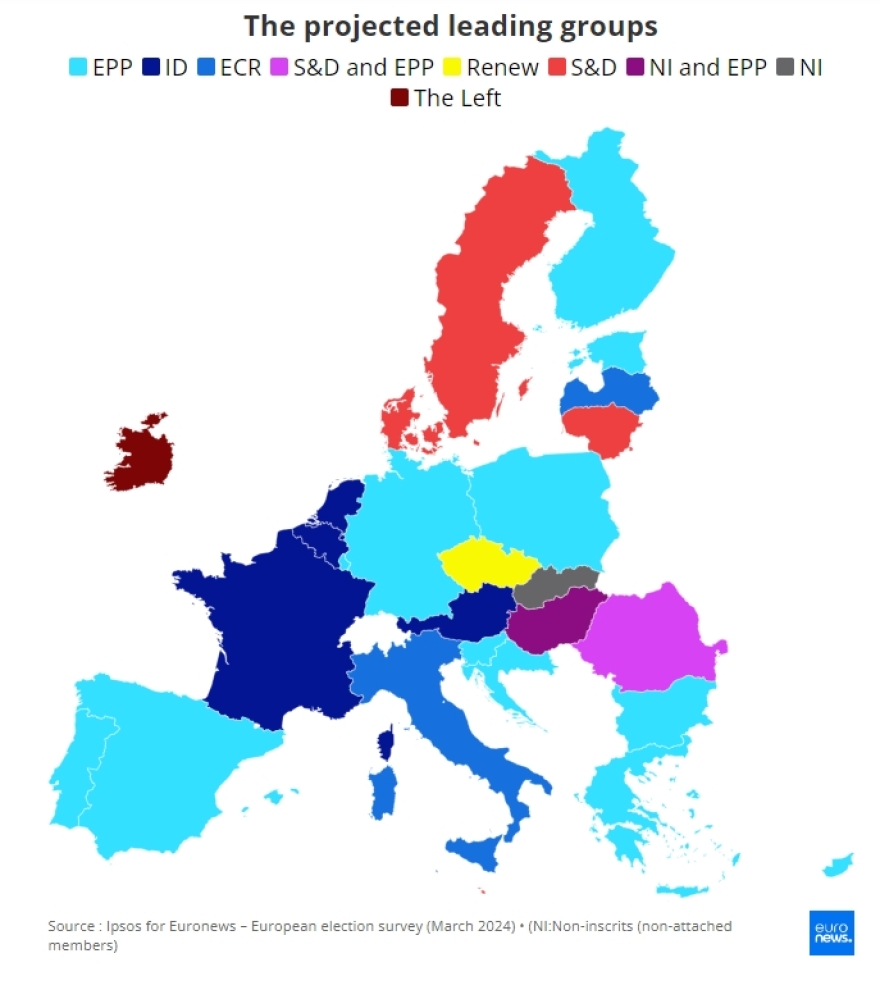 Δημοσκόπηση Ipsos/Euronews για τις ευρωεκλογές: Υπεροχή της ΝΔ στην Ελλάδα, άνοδος της ακροδεξιάς στην Ευρώπη
