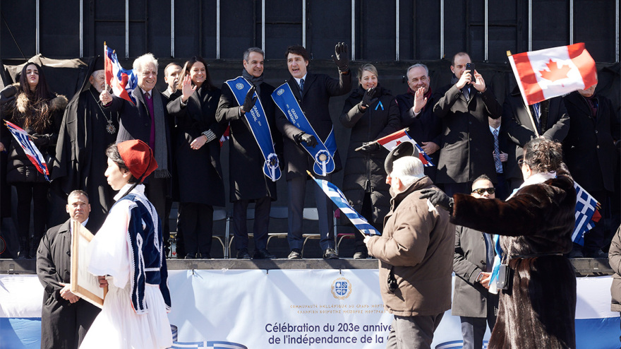 25η Μαρτίου: Μητσοτάκης και Τριντό στην μεγάλη παρέλαση στο Μόντρεαλ - Δείτε φωτογραφίες και βίντεο