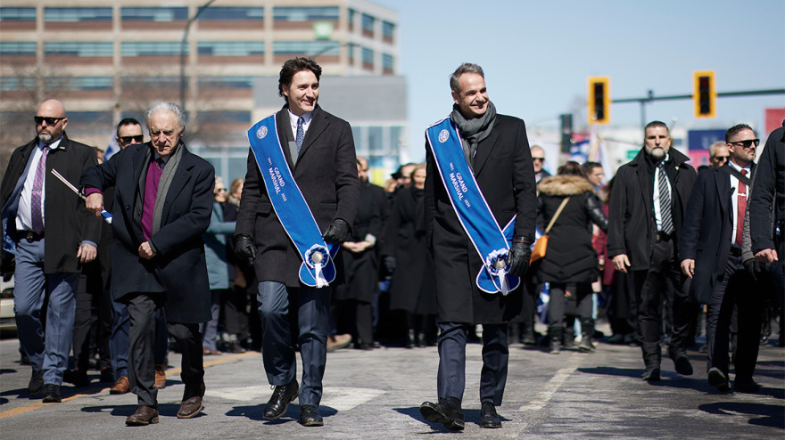 25η Μαρτίου: Μητσοτάκης και Τριντό στην μεγάλη παρέλαση στο Μόντρεαλ - Δείτε φωτογραφίες και βίντεο