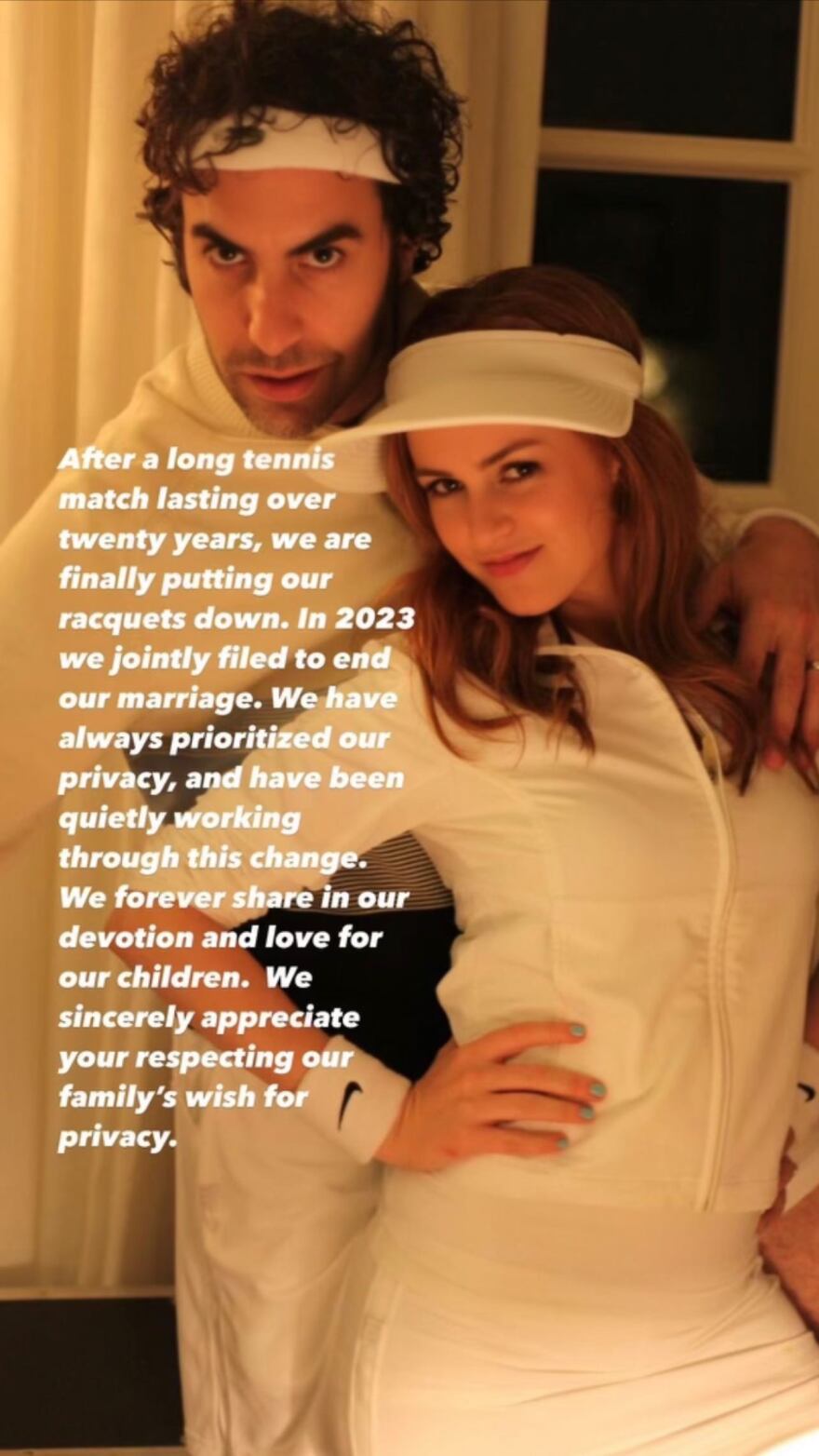 Σάσα Μπάρον Κοέν - Άιλα Φίσερ: Χωρίζουν μετά από 14 χρόνια γάμου