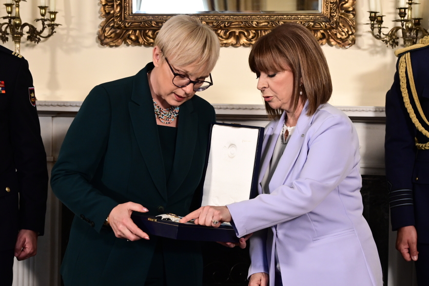 Συνάντηση Σακελλαρόπουλου με την πρόεδρο της Σλοβενίας - Το μενού στο γεύμα του Προεδρικού Μεγάρου