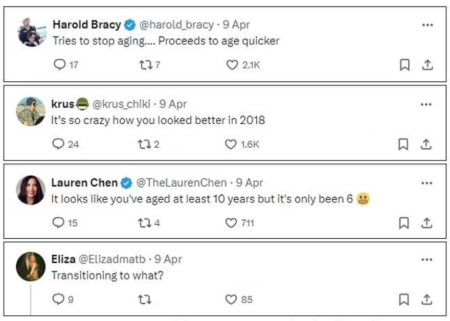 Ο μεγιστάνας που θέλει να μείνει για πάντα νέος δείχνει πόσο έχει αλλάξει το πρόσωπό του από το 2018