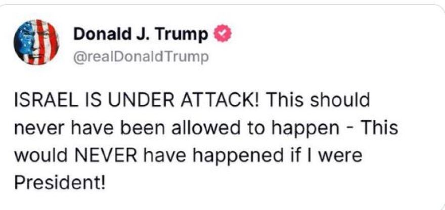 Τραμπ: Το Ισραήλ δέχεται επίθεση - Αν ήμουν πρόεδρος δεν θα γινόταν αυτό