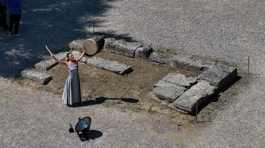 Στην τελική ευθεία η τελετή αφής της Ολυμπιακής Φλόγας - Δείτε φωτογραφίες από τις πρόβες