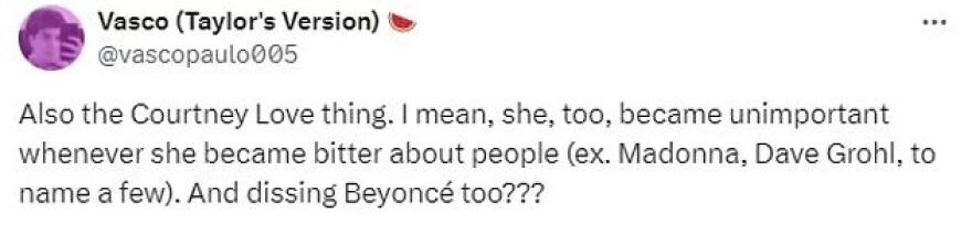 Κόρτνεϊ Λοβ: Αποκάλεσε την Τέιλορ Σουίφτ «ασήμαντη» - Εκνευρισμένοι οι φαν της τραγουδίστριας