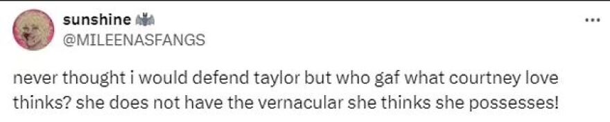 Κόρτνεϊ Λοβ: Αποκάλεσε την Τέιλορ Σουίφτ «ασήμαντη» - Εκνευρισμένοι οι φαν της τραγουδίστριας