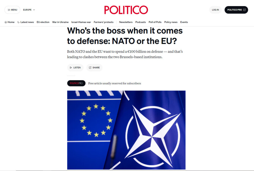 Ποιος θα κάνει κουμάντο στην Άμυνα; Η αντίδραση του ΝΑΤΟ στα σχέδια της ΕΕ και το πρόβλημα με Τουρκία και Κύπρο