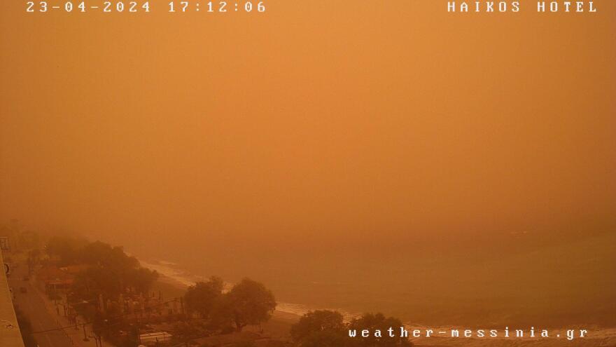 Minerva Red: H επέλαση της αφρικανικής σκόνης όπως αποτυπώθηκε από τον δορυφόρο 