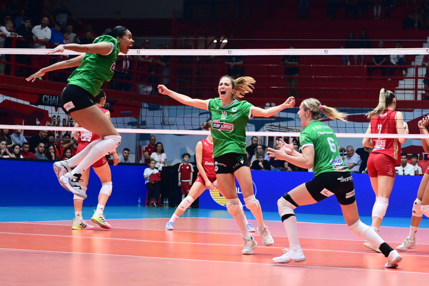 Για 3η σερί χρονιά πρωταθλητής στο βόλεϊ γυναικών ο Παναθηναϊκός - Κέρδισε 3-2 στον 5ο τελικό τον Ολυμπιακό στο Ρέντη 