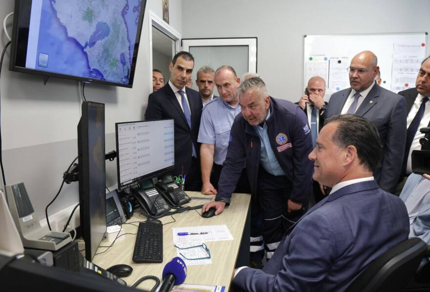 Γεωργιάδης: Εγκαινίασε το νέο παράρτημα ΕΚΑΒ στη Λέσβο και το συντονιστικό ΕΚΑΒ Βορείου Αιγαίου