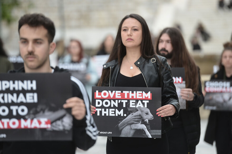 Αυτό το Πάσχα γιόρτασε χωρίς θύματα, είπαν δεκάδες vegan στο Σύνταγμα - Δείτε βίντεο και φωτογραφίες