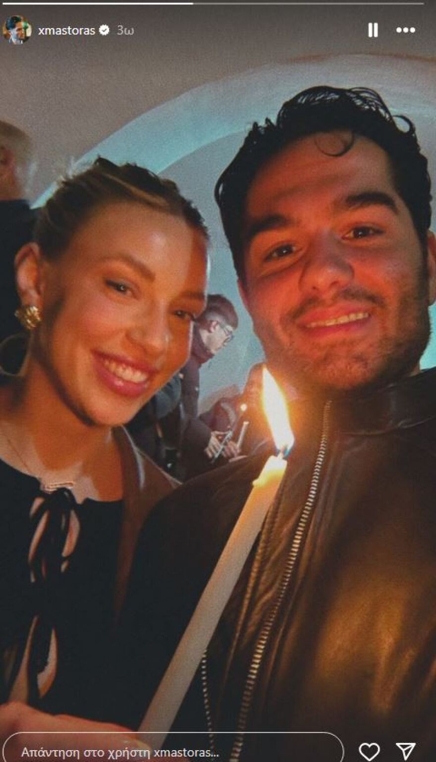 Χρήστος Μάστορας: Ανέβασε φωτογραφία με τη Γαρυφαλλιά Καληφώνη από το βράδυ της Ανάστασης